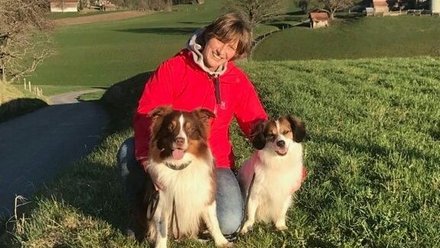 Unsere neue 2. Vorsitzende Anke mit Frodo und Kimba