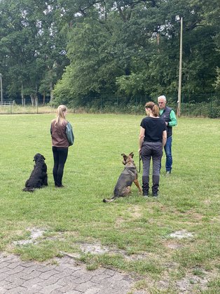 Saskia mit Donna und Bettina mit Balu